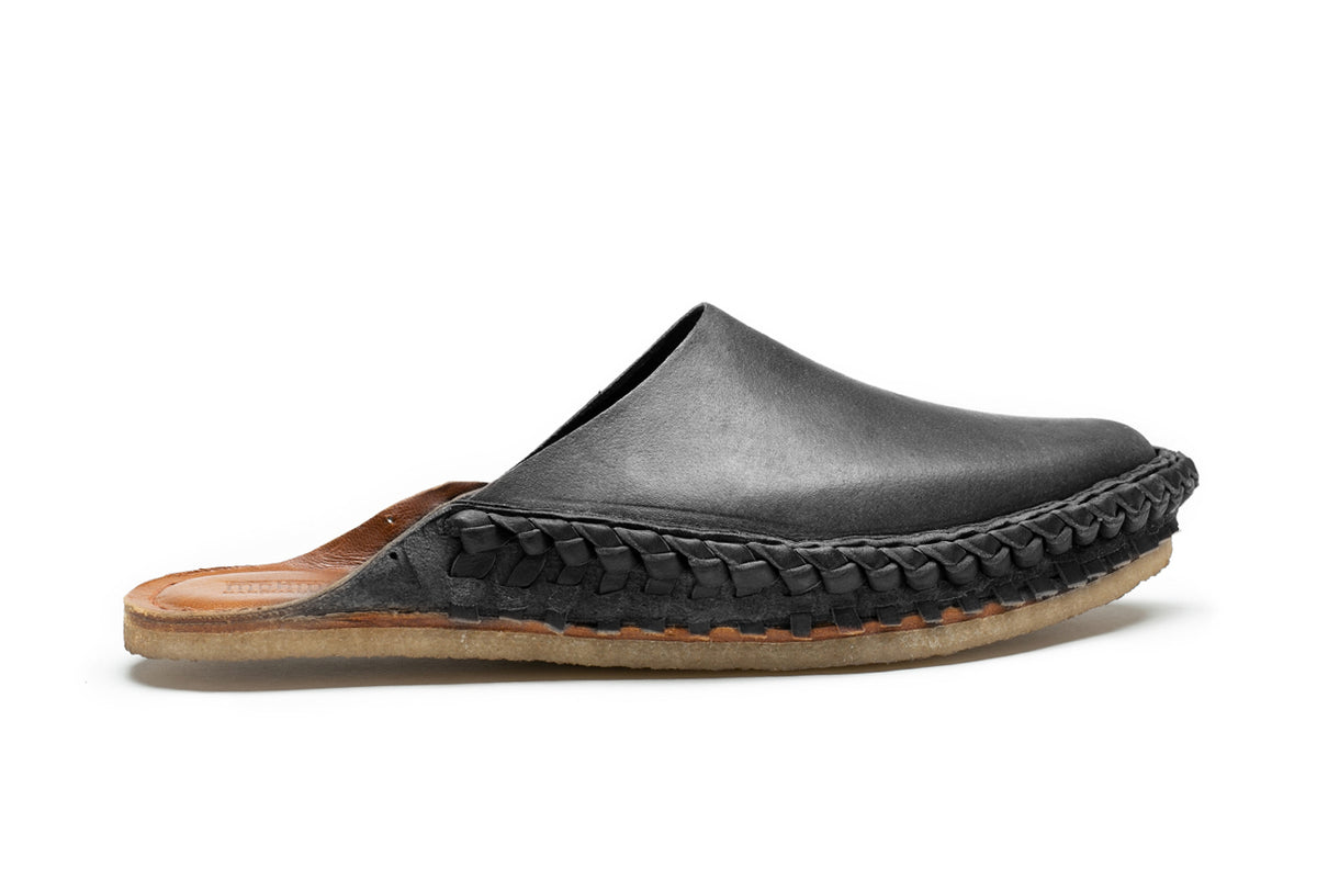 Iron-Dyed Leather Solid City Slipper for Men | Mohinders | Shop Now