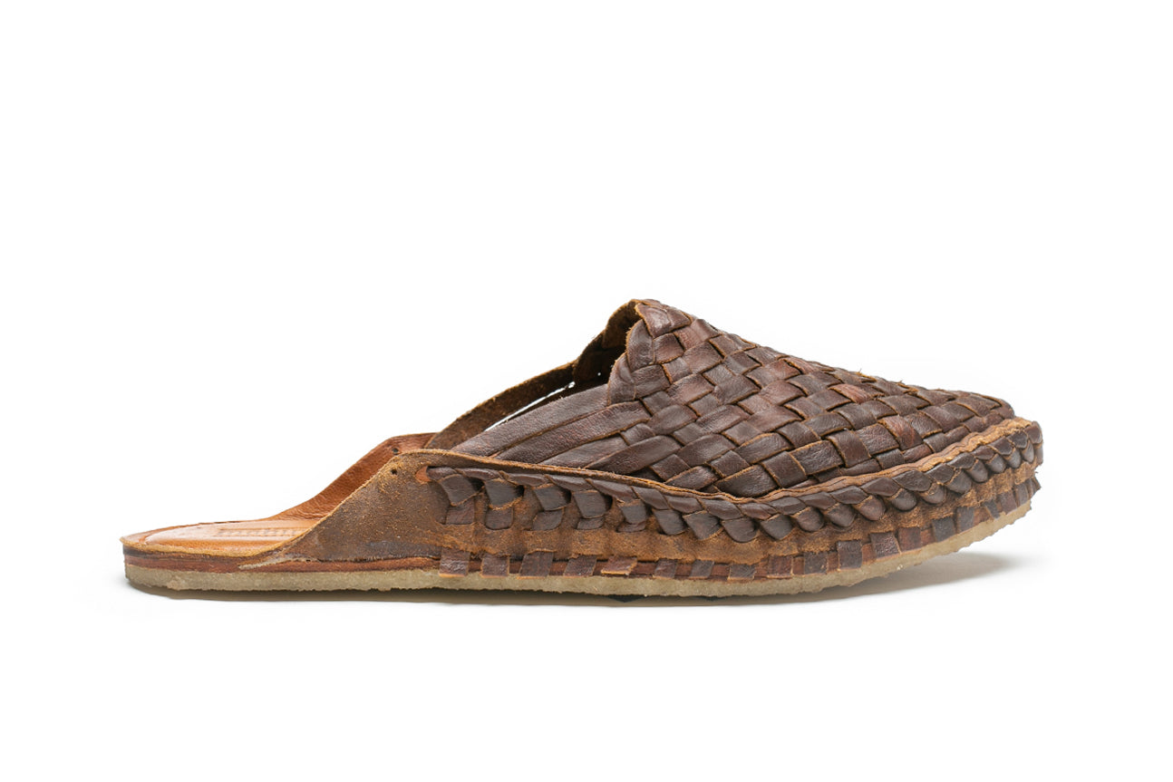 Women's Leather Woven Flat with Stripes | Official Mohinders Store