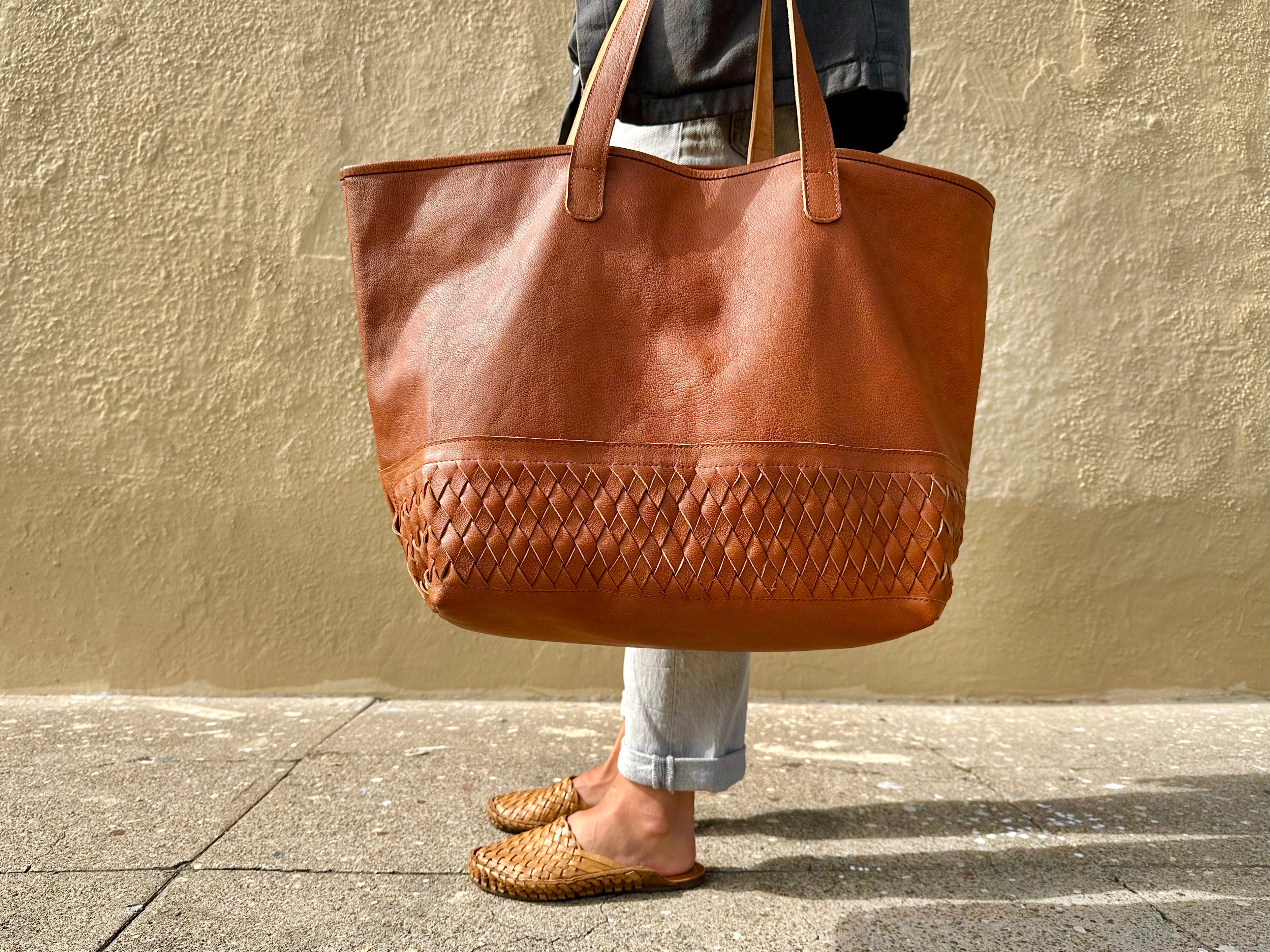 The Mohinders Leather Shopper