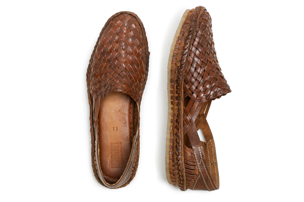 Woven Shoe in Walnut