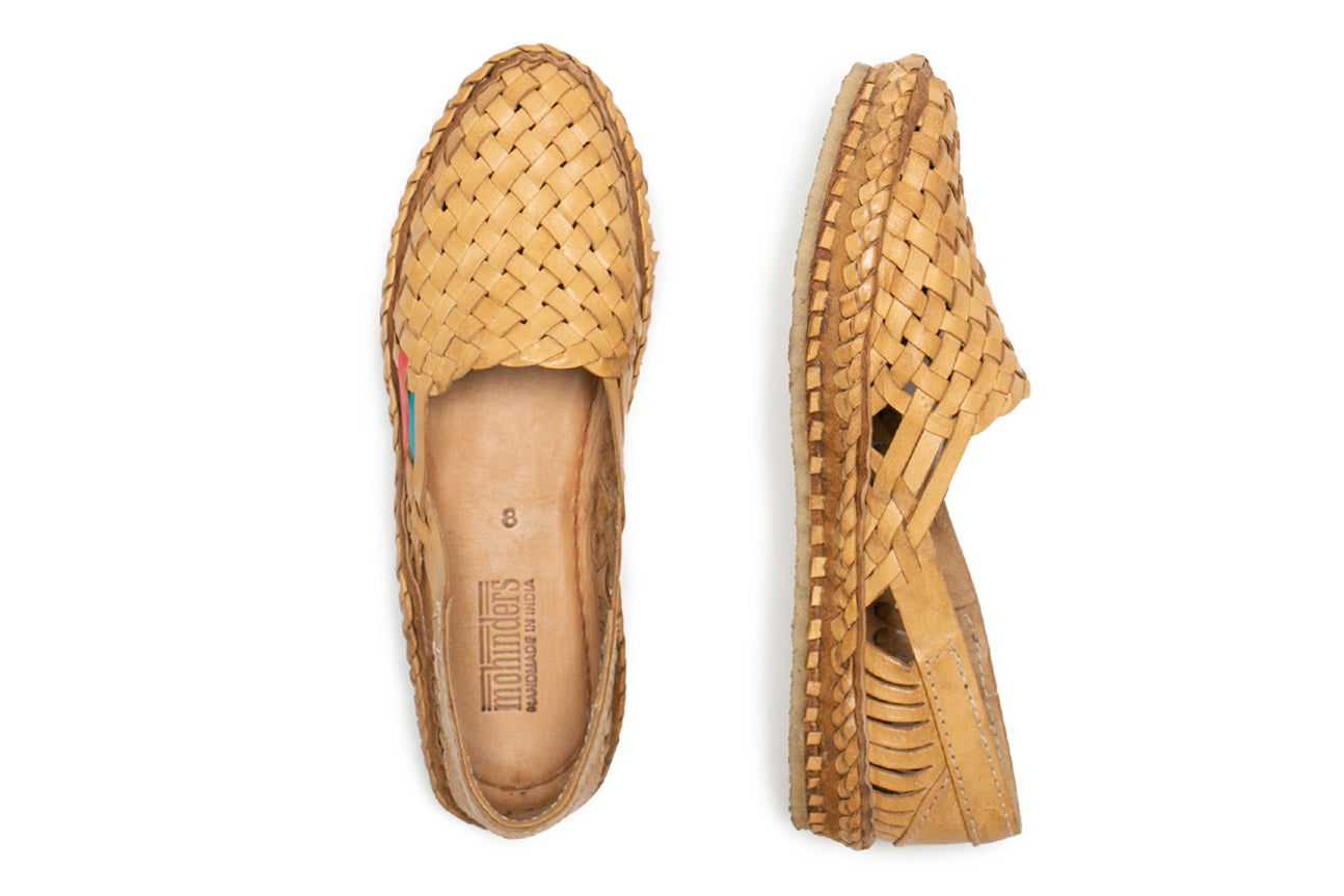 Woven store flat shoes